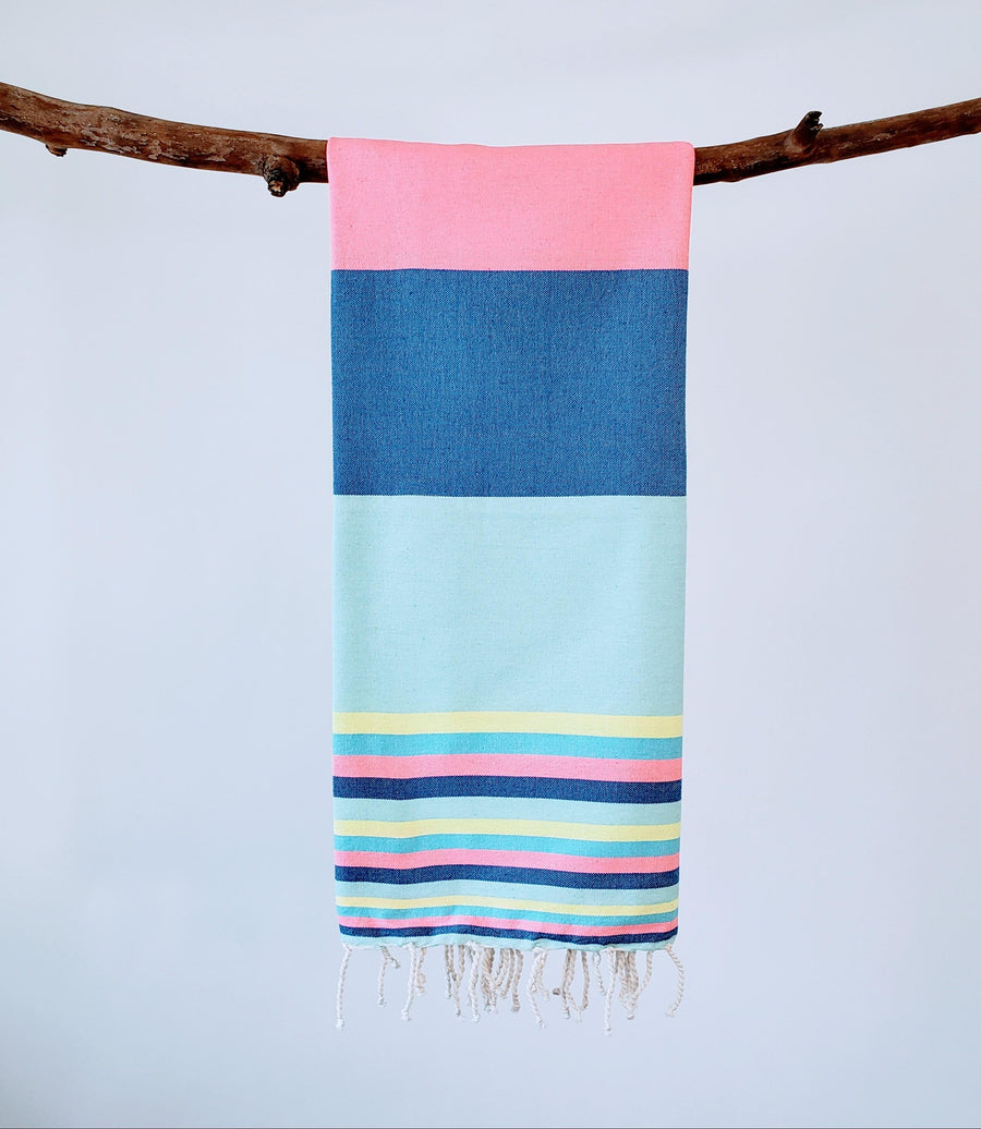 Turkish cotton towel in vibrant color