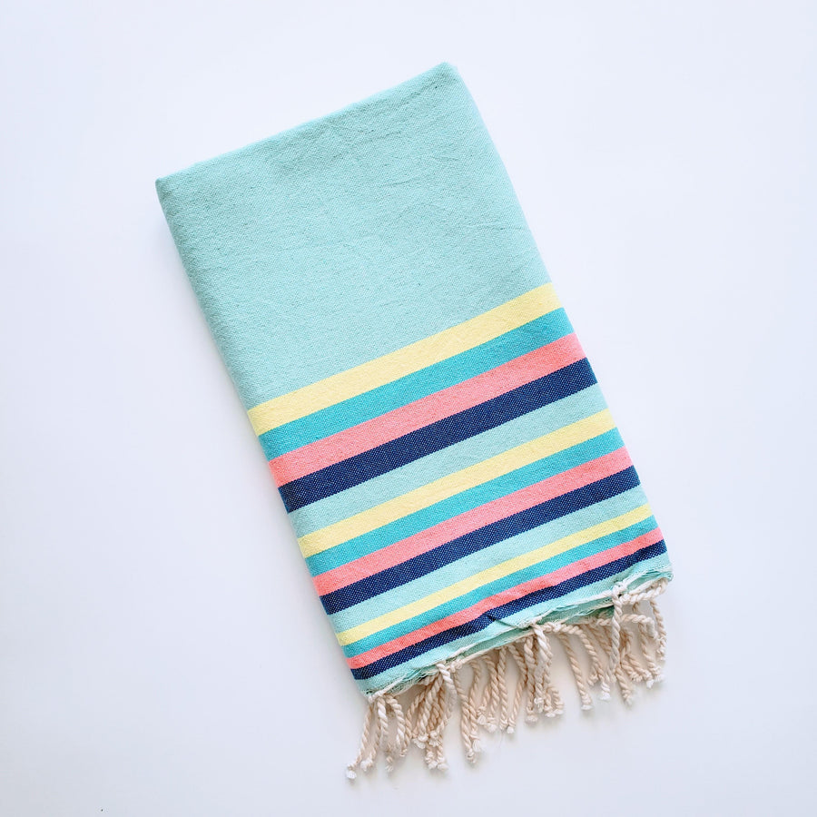 Turkish cotton towel in vibrant color