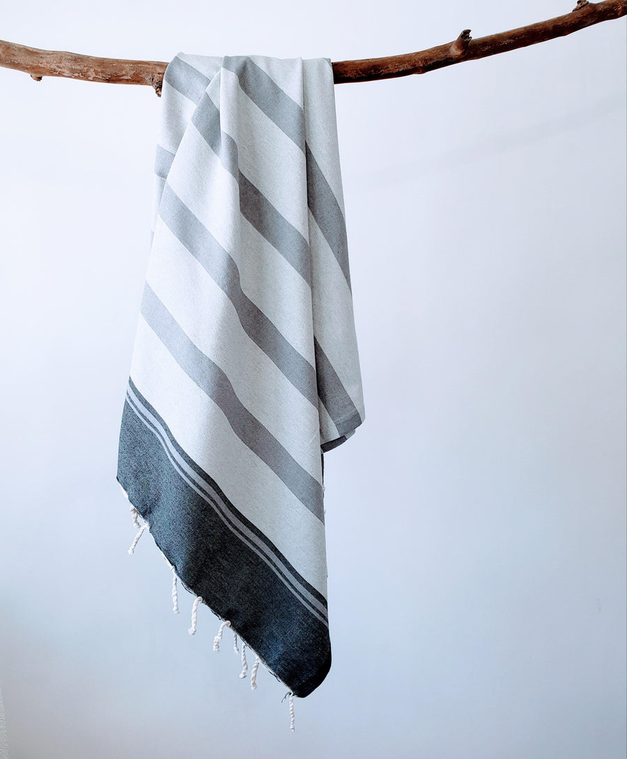 High-quality Turkish towel in neutral tones