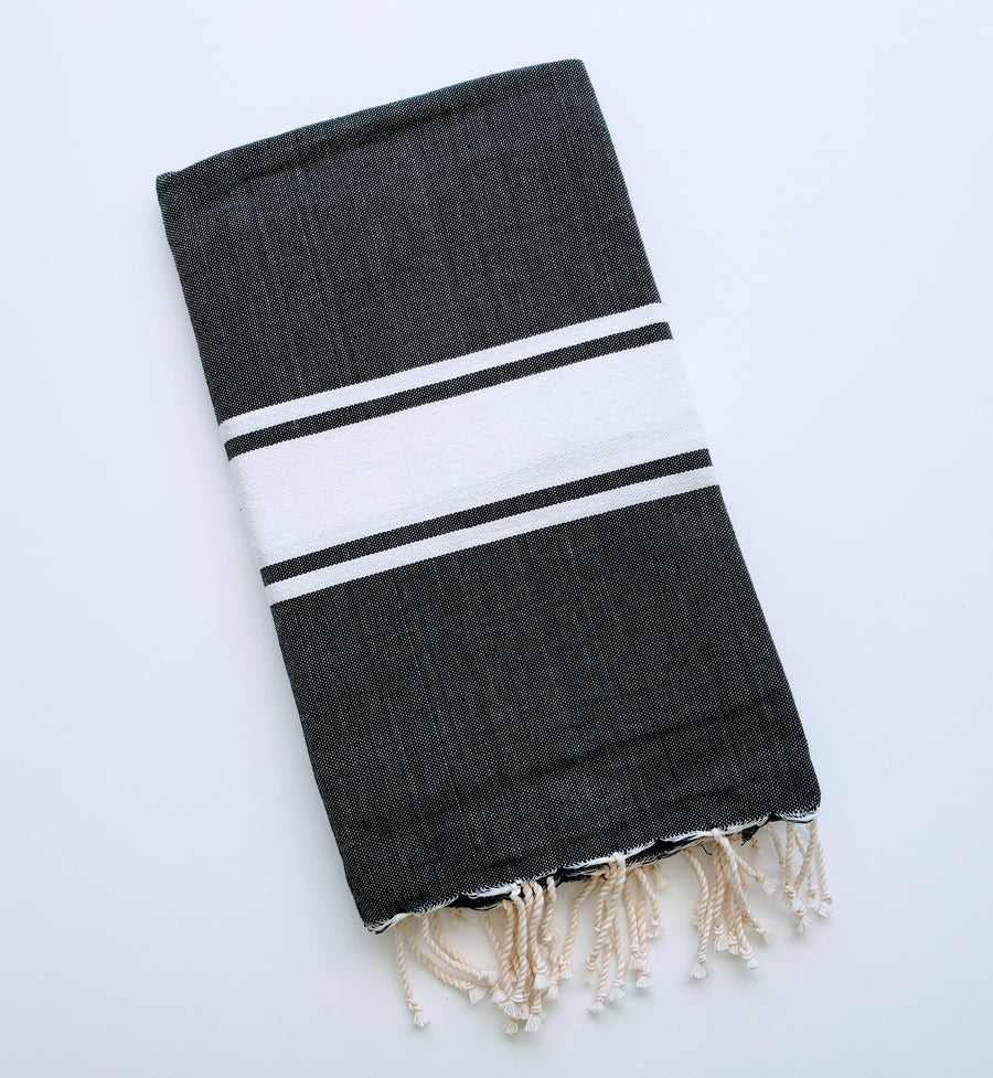 High-quality Turkish towel in neutral tones