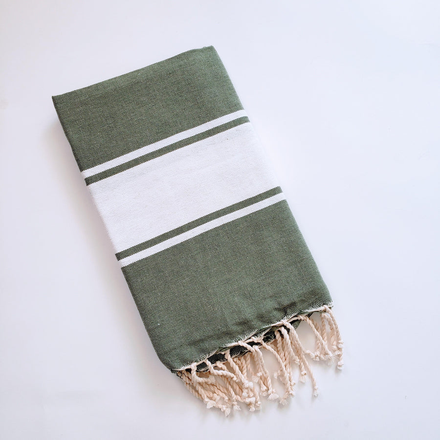 High-quality Turkish towel in neutral tones