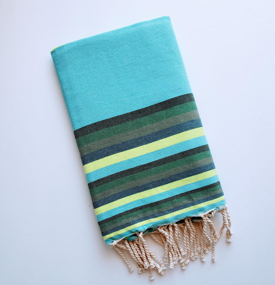 Chic striped Turkish beach towel