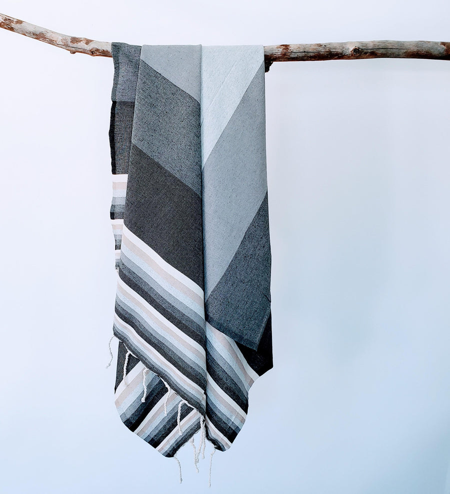 High-quality Turkish towel in neutral tones