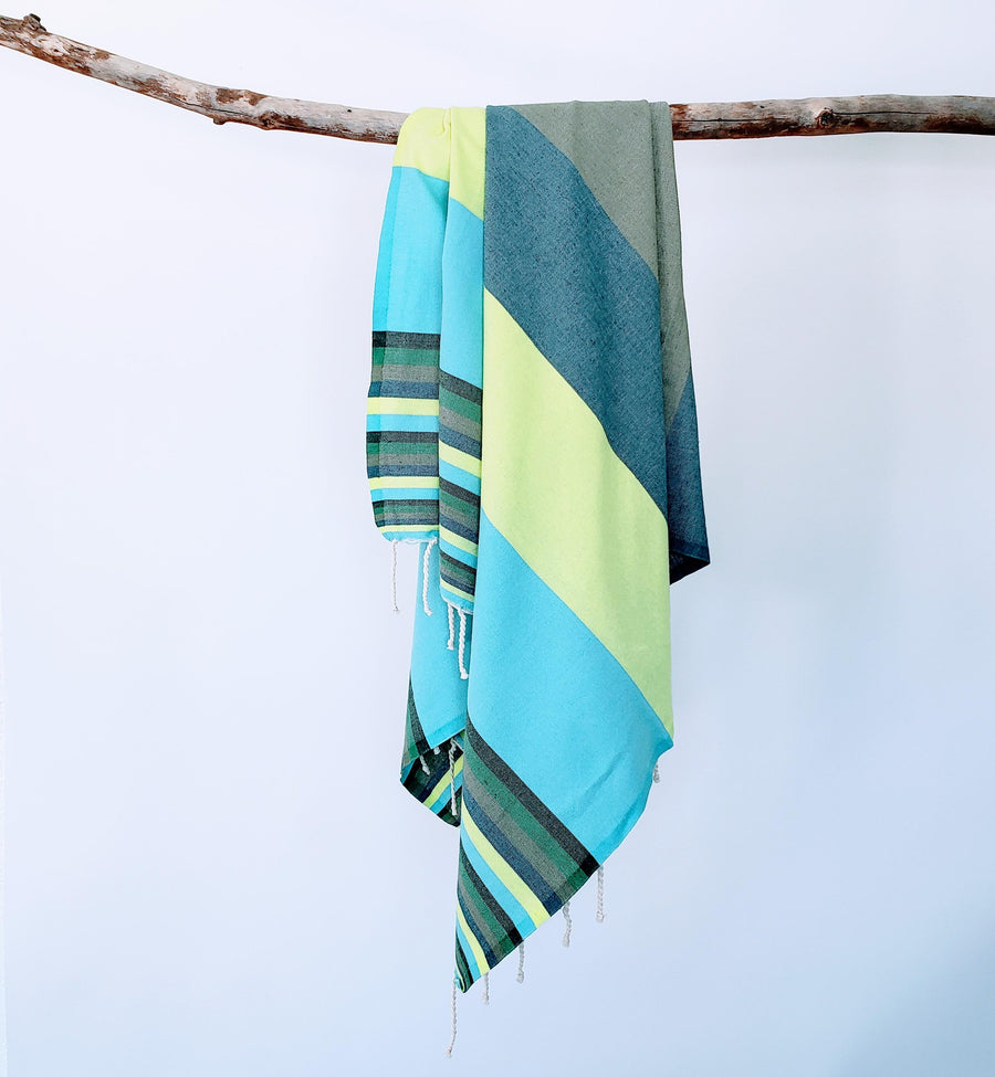 Chic striped Turkish beach towel