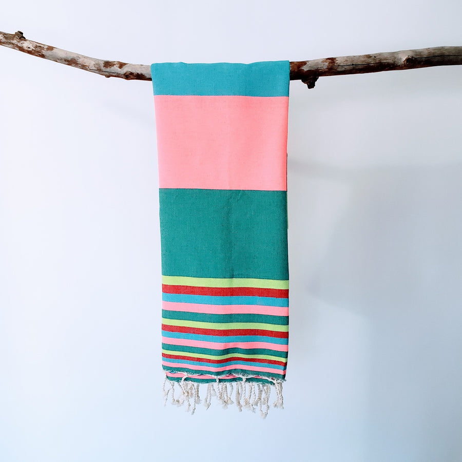 Turkish cotton towel in vibrant color