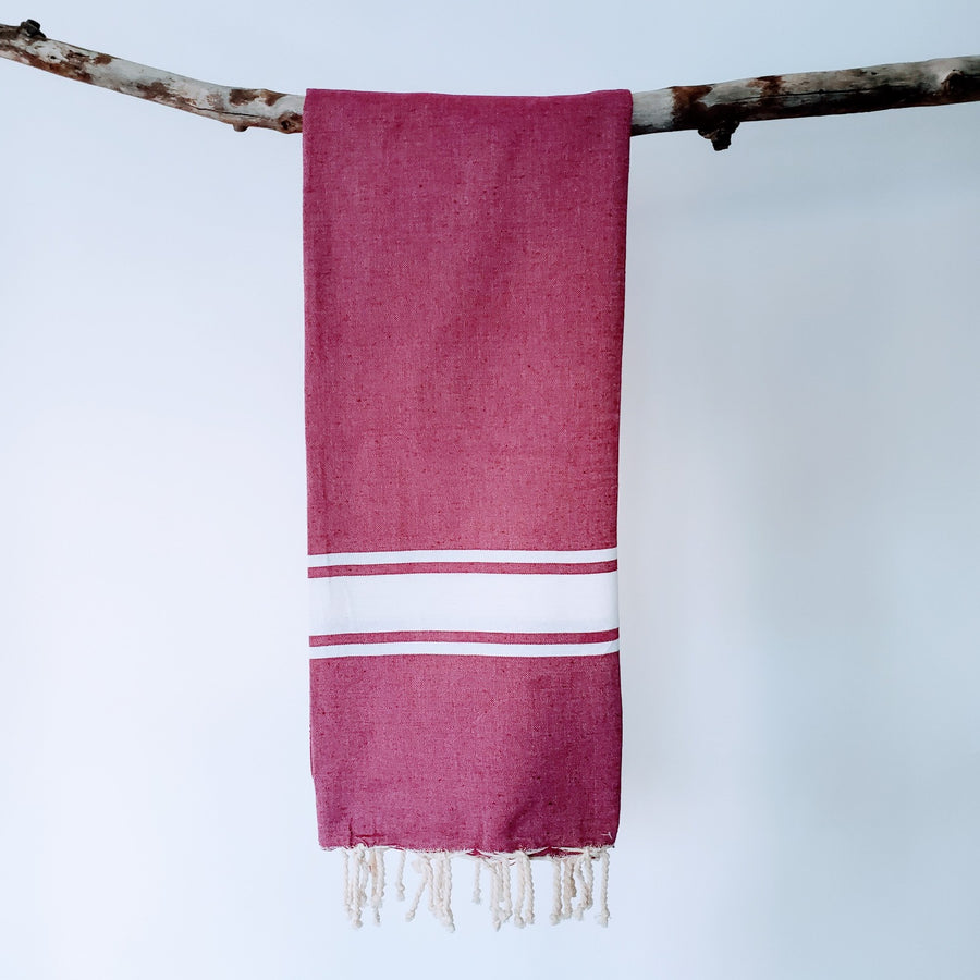 Turkish cotton towel in bold color