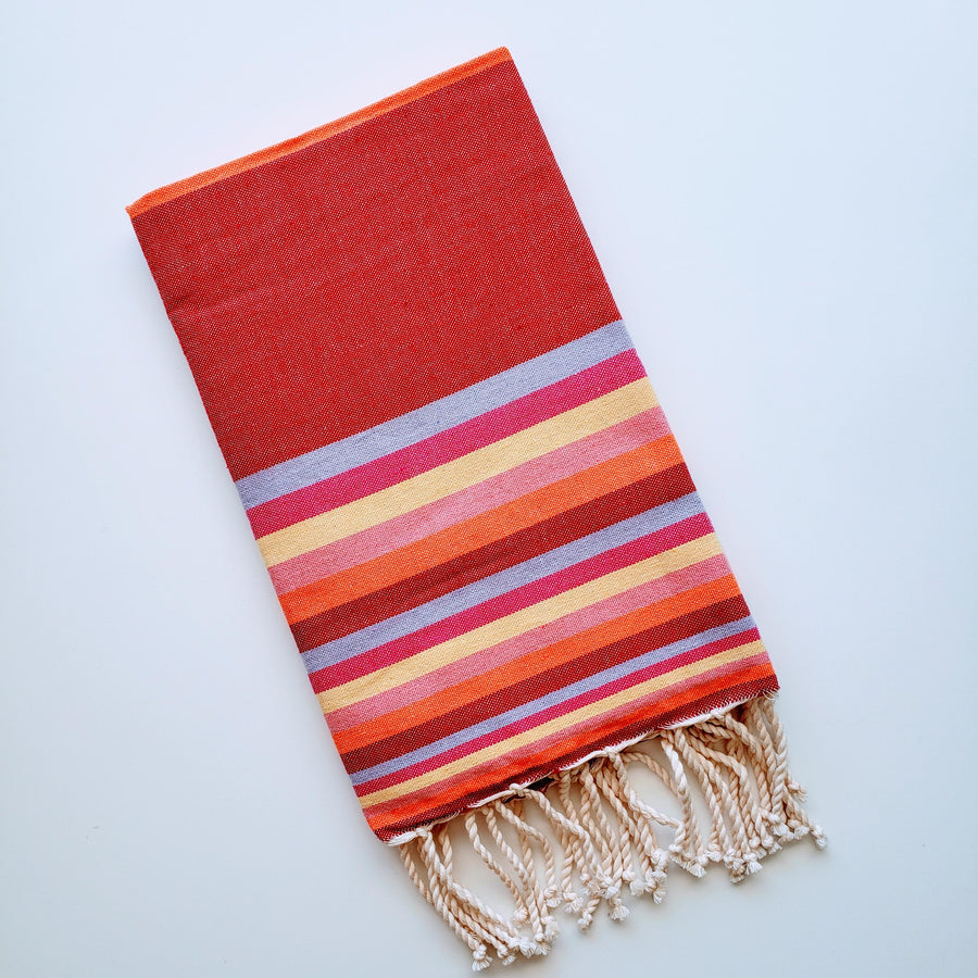 Turkish cotton towel in vibrant color