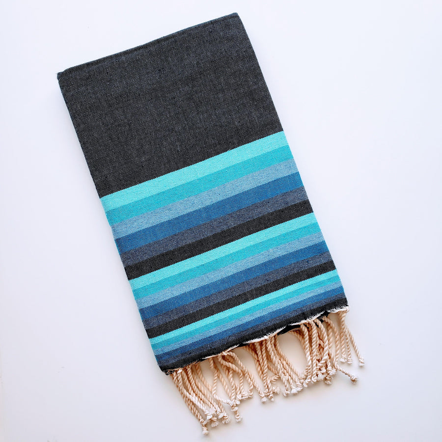 Chic striped Turkish beach towel