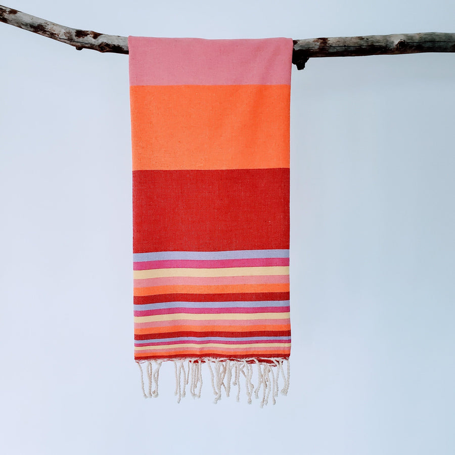 Turkish cotton towel in vibrant color