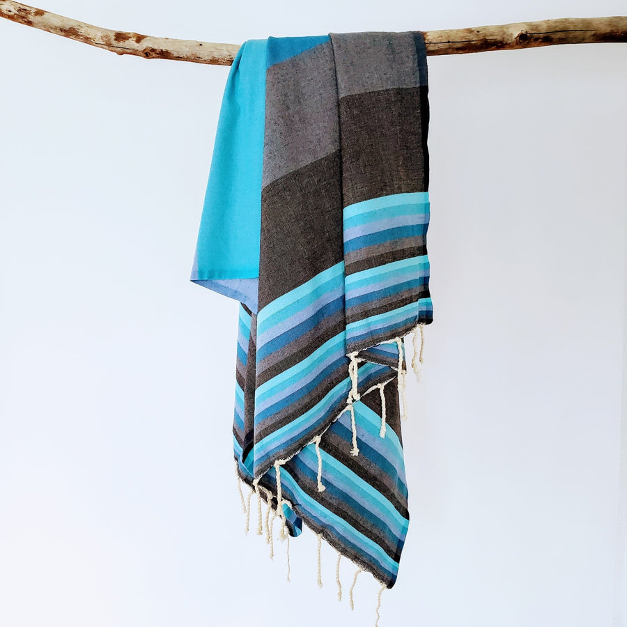 Chic striped Turkish beach towel