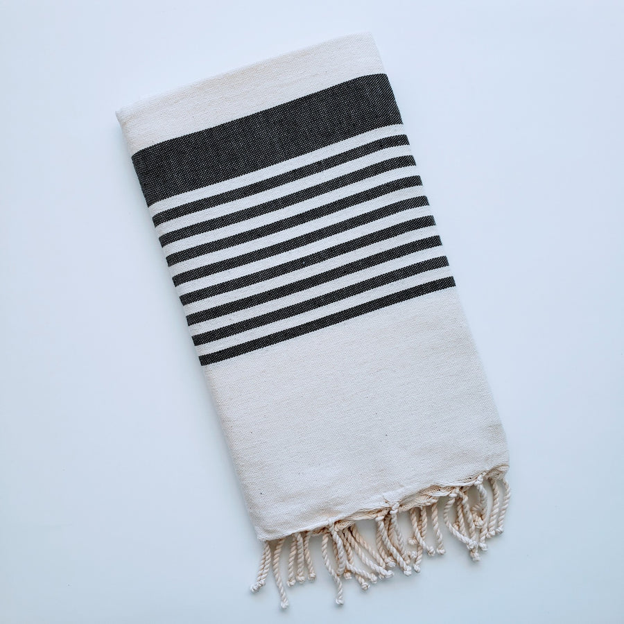 High-quality Turkish towel in neutral tones