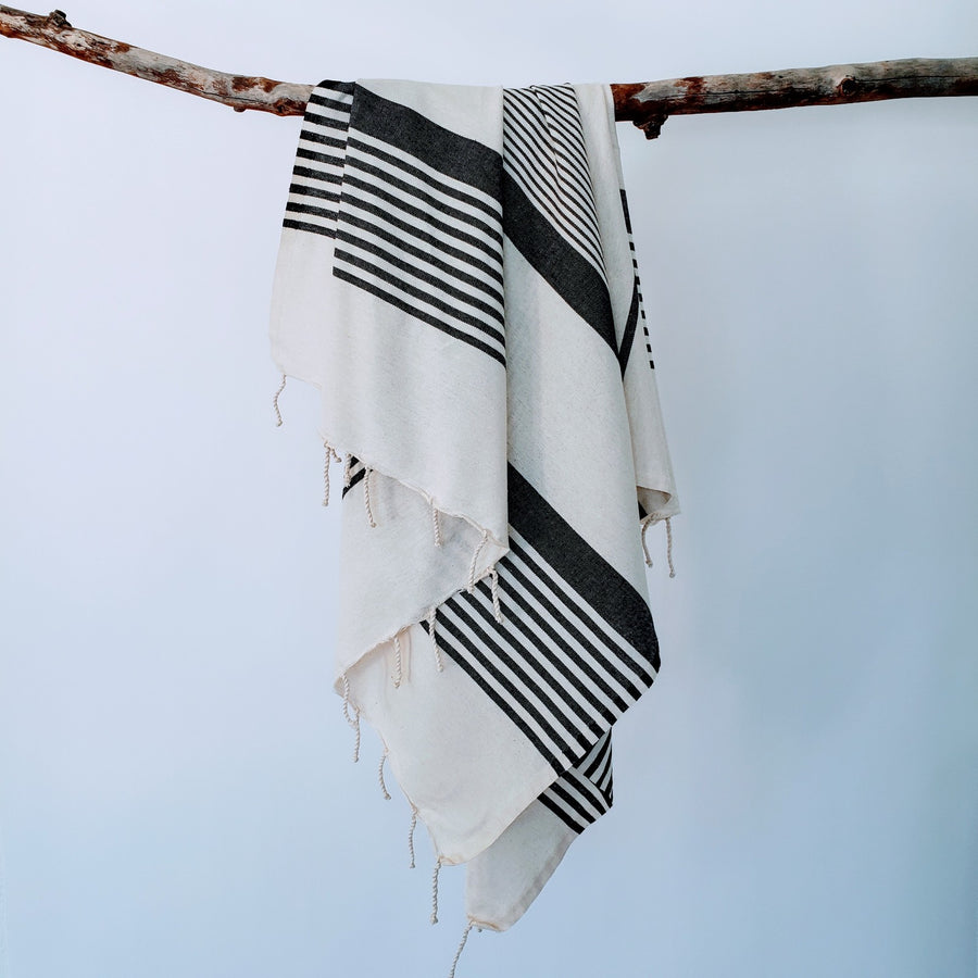 High-quality Turkish towel in neutral tones