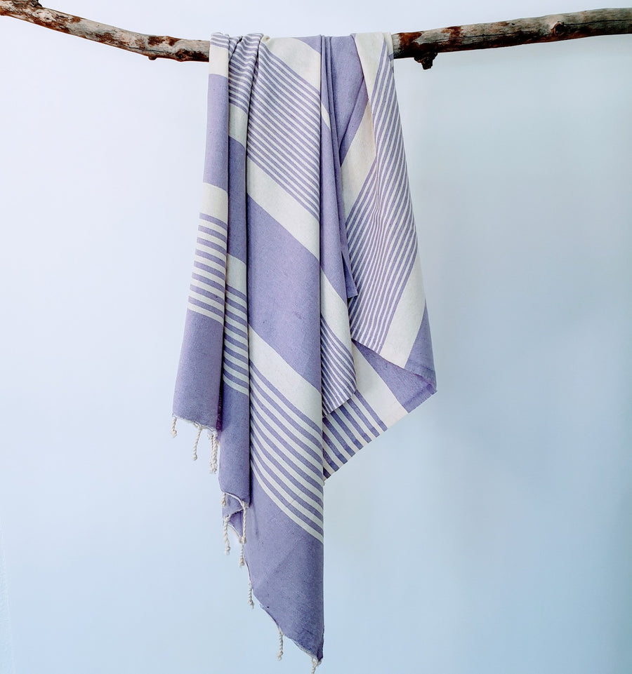 Chic striped Turkish beach towel