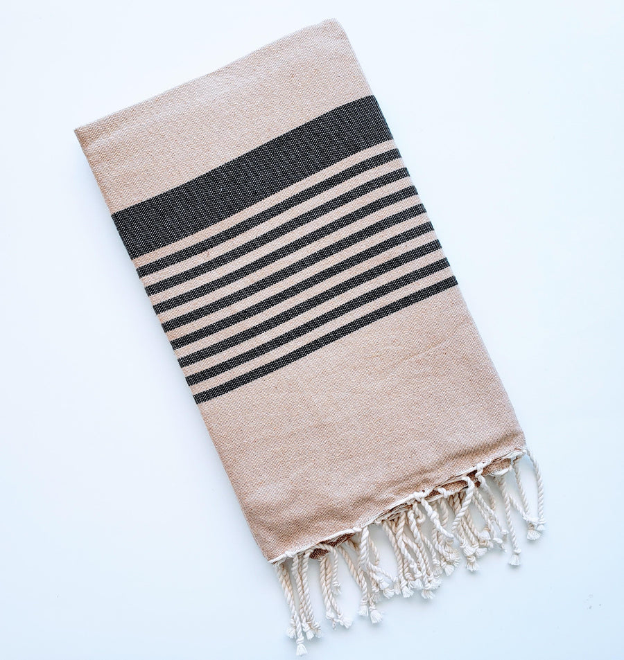 High-quality Turkish towel in neutral tones