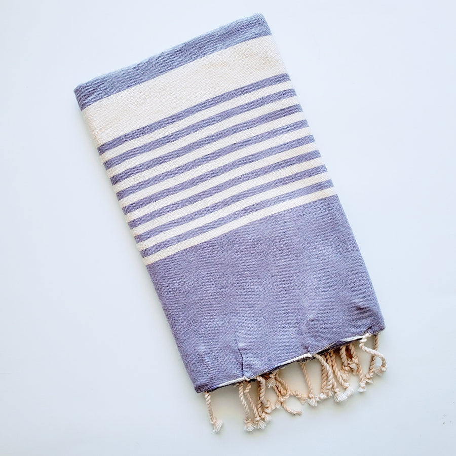 Chic striped Turkish beach towel