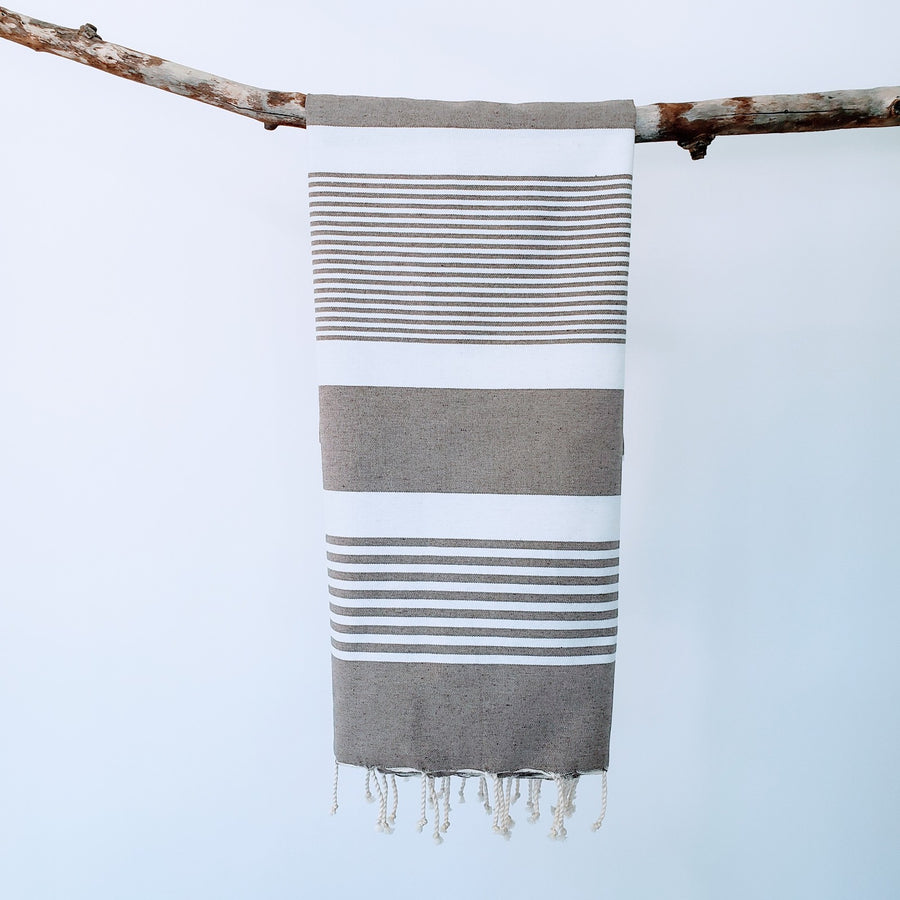 High-quality Turkish towel in neutral tones