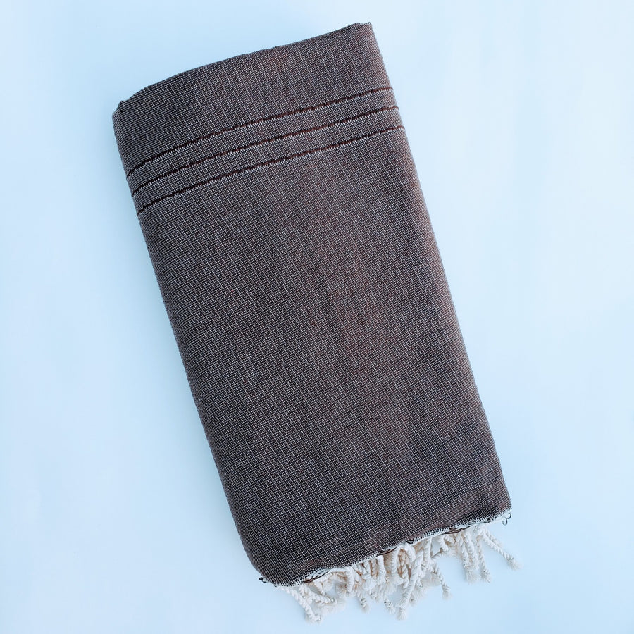 High-quality Turkish towel in neutral tones