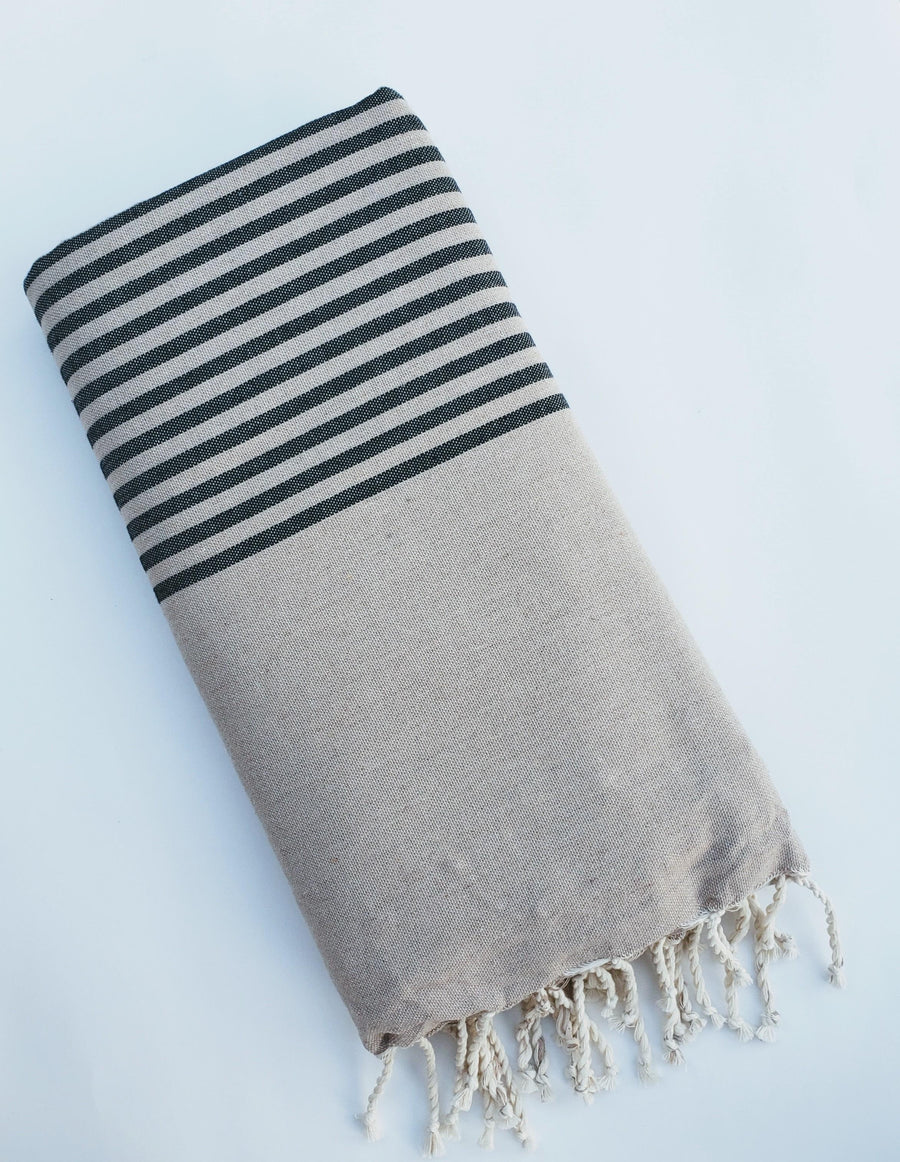 High-quality Turkish towel in neutral tones