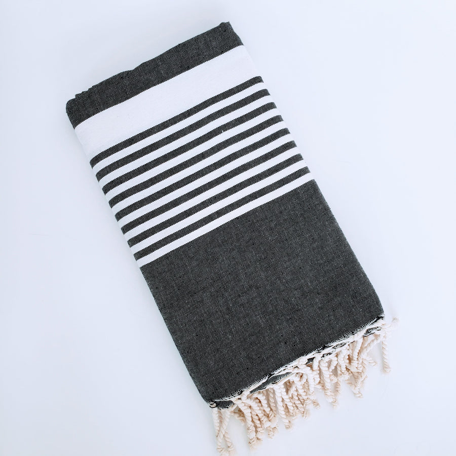 Arthur black double sized towel 