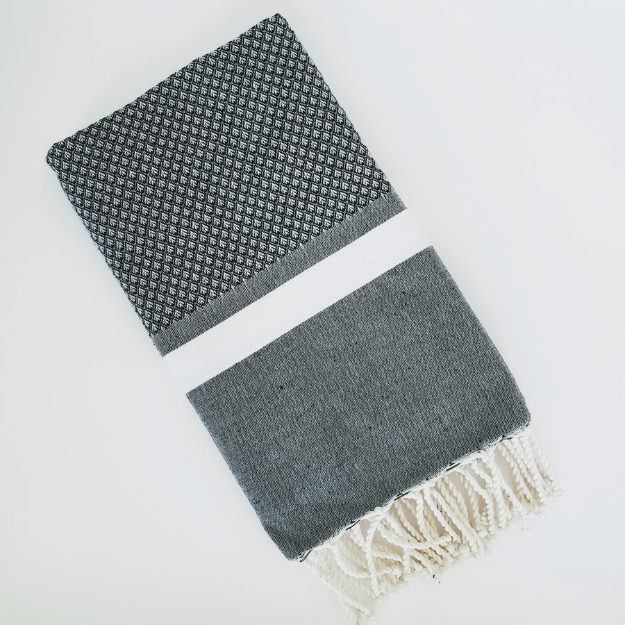 High-quality Turkish towel in neutral tones