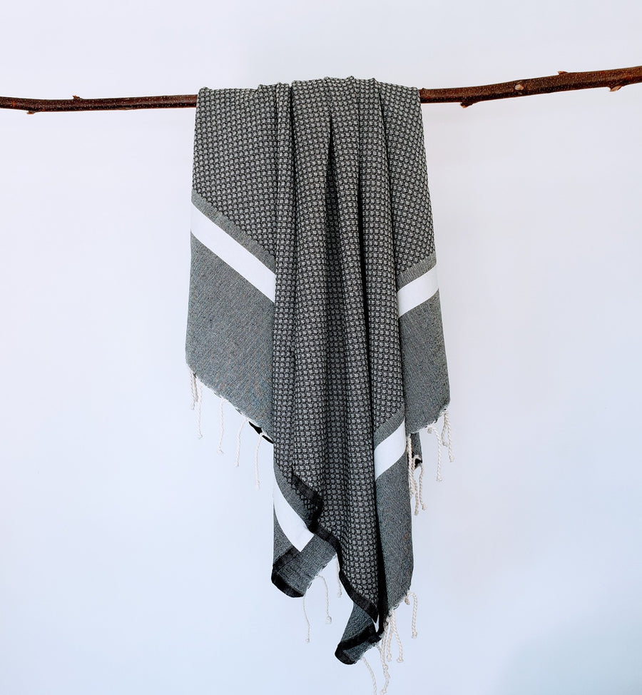 High-quality Turkish towel in neutral tones