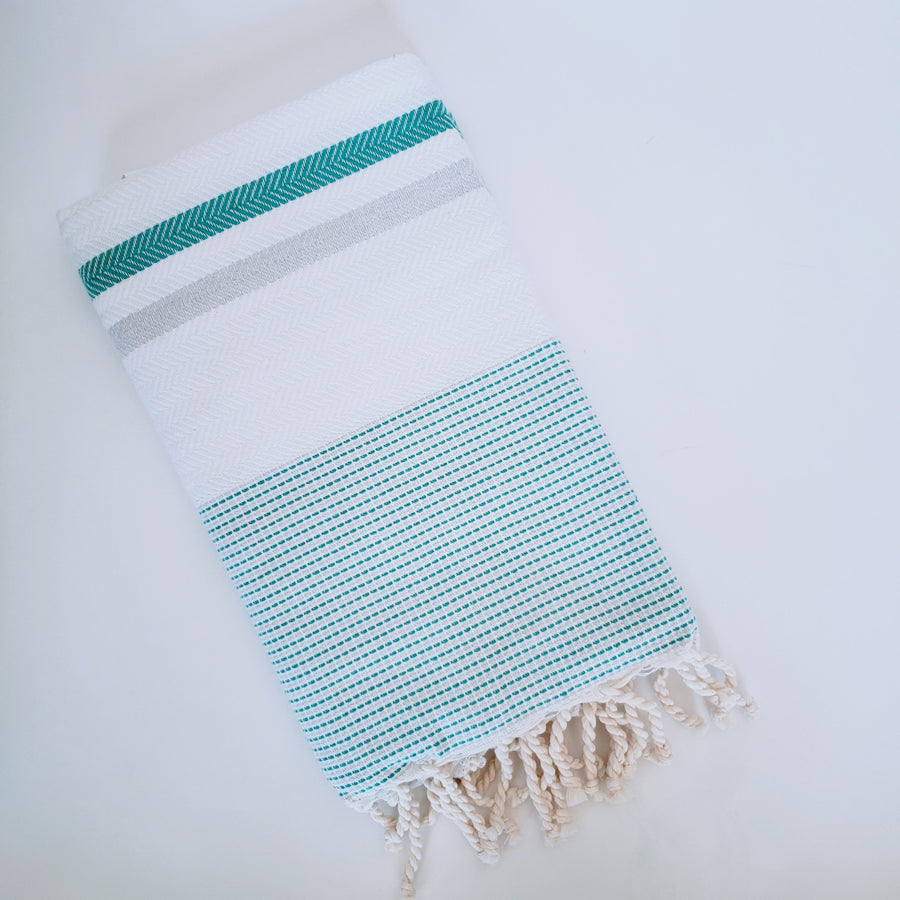 Chic striped Turkish beach towel