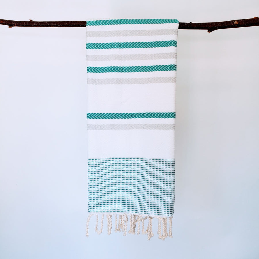 Chic striped Turkish beach towel