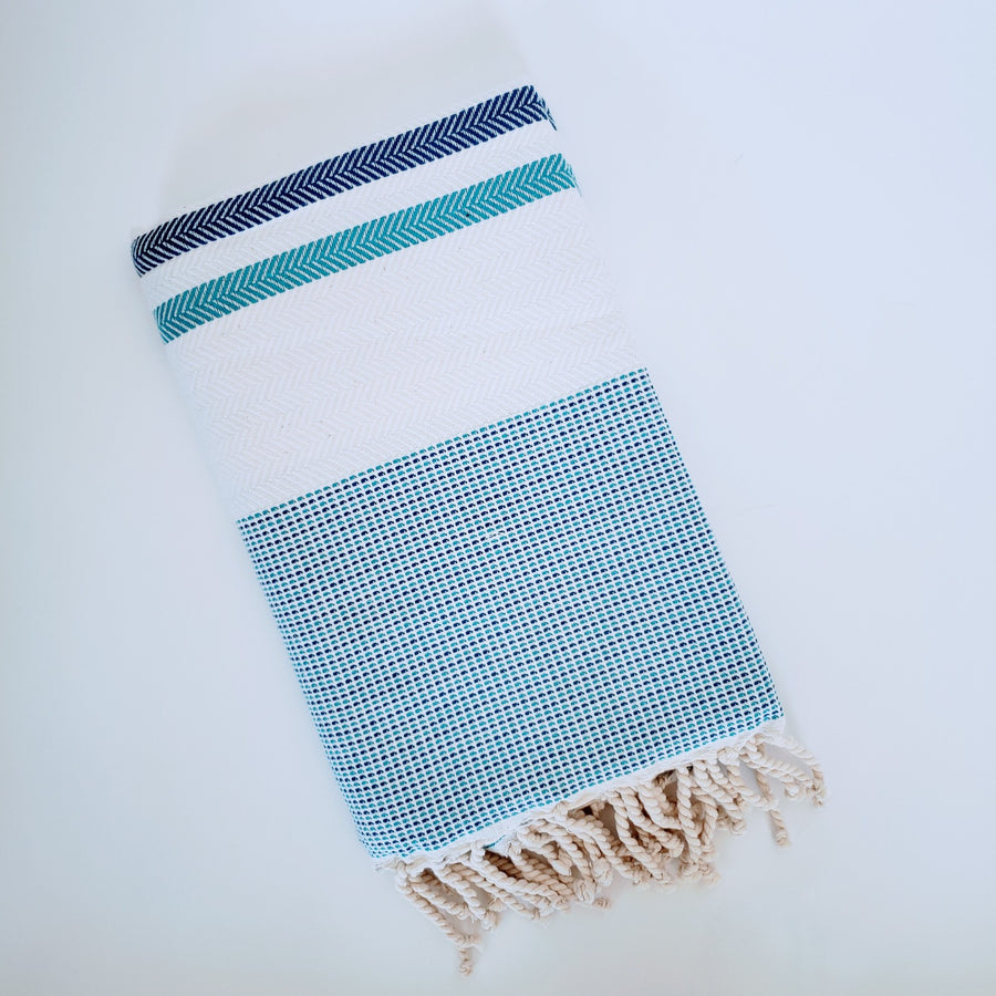 Chic striped Turkish beach towel