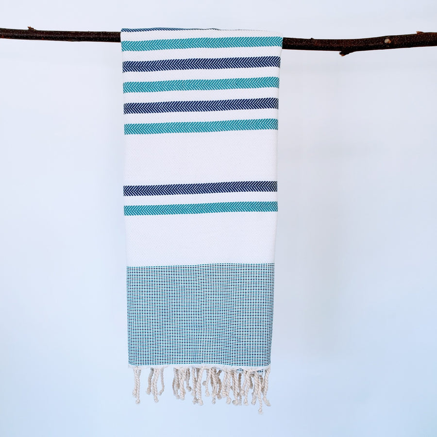 Chic striped Turkish beach towel